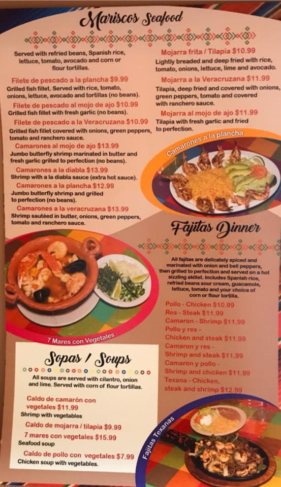 Menu at El Burrito Loco restaurant, Burlington