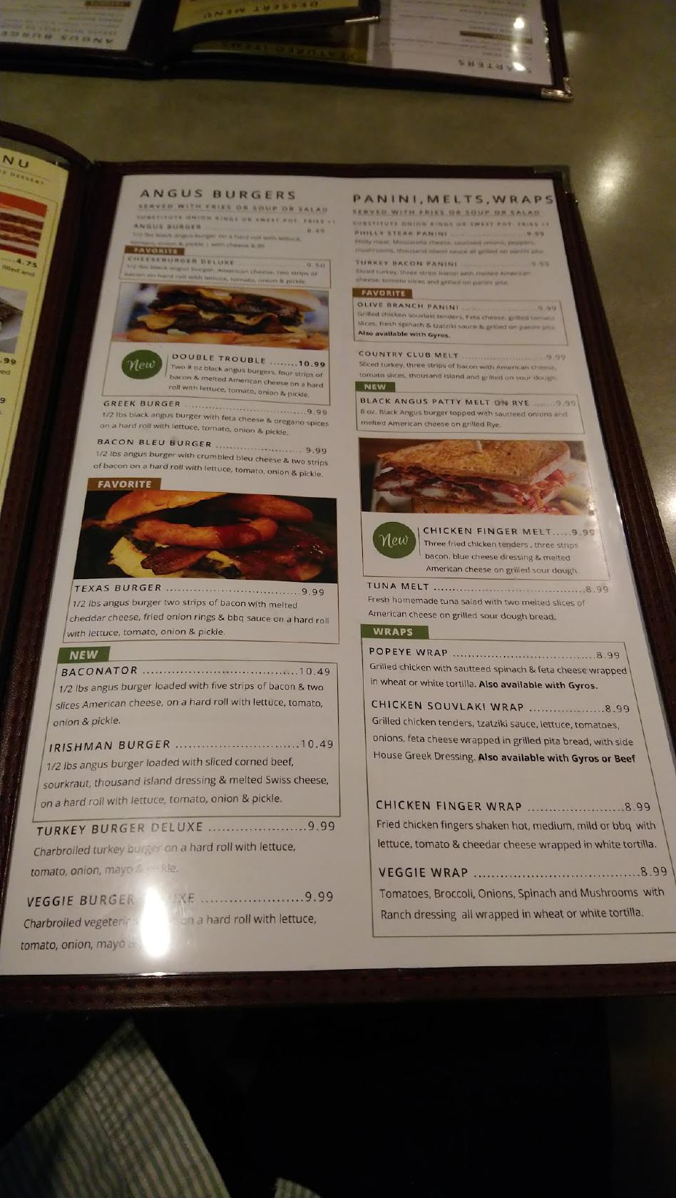 Menu at The Olive Branch Family Restaurant, West Seneca, Union Rd