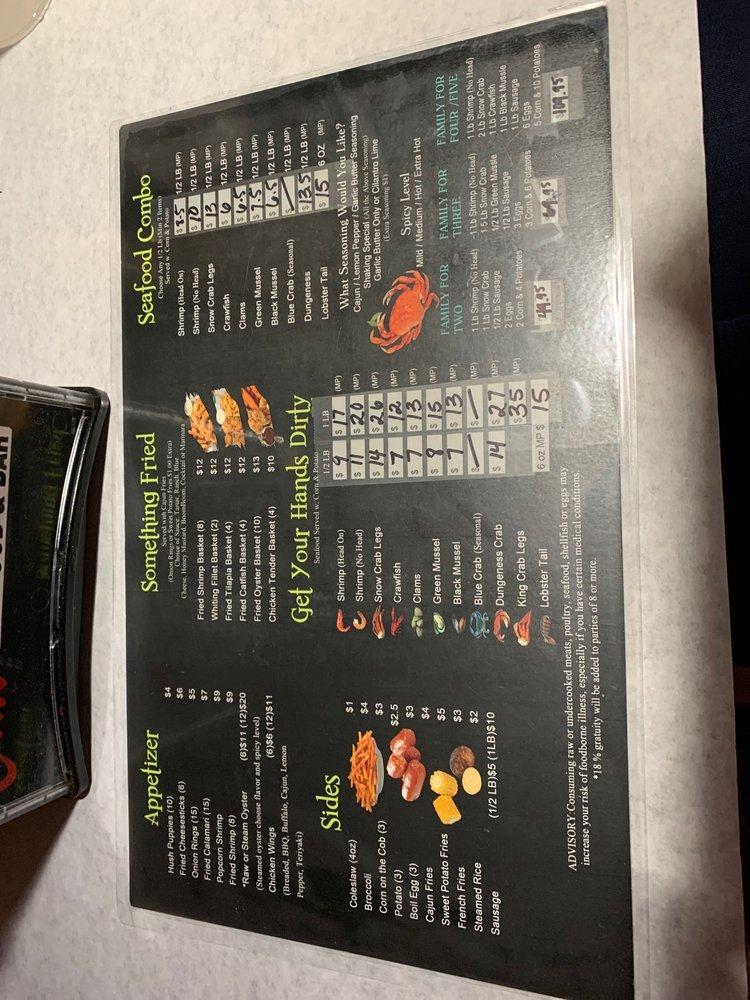 Menu at Yami Crab Seafood & Bar, McDonough
