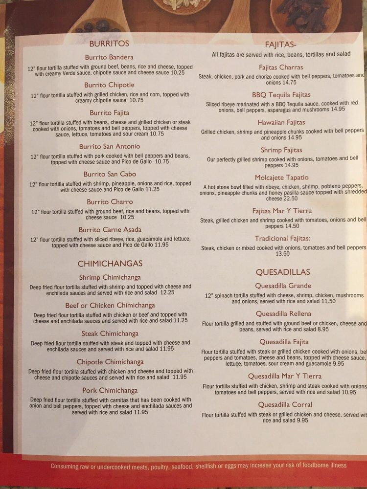 Menu At El Charro Mexican Grill Waunakee Restaurant, Waunakee