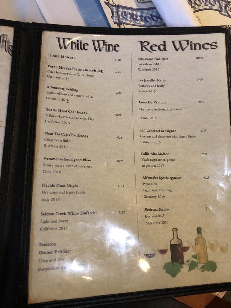 Menu at The Village Corner German Restaurant & Bakery, Stone Mountain