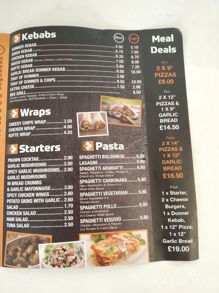 Menu at Pizza Experts fast food, Scunthorpe