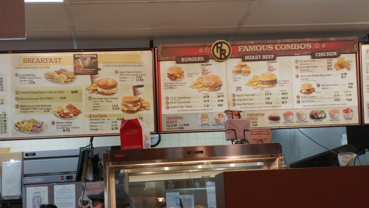 Menu at Roy Rogers fast food, Alexandria, F Manchester Blvd