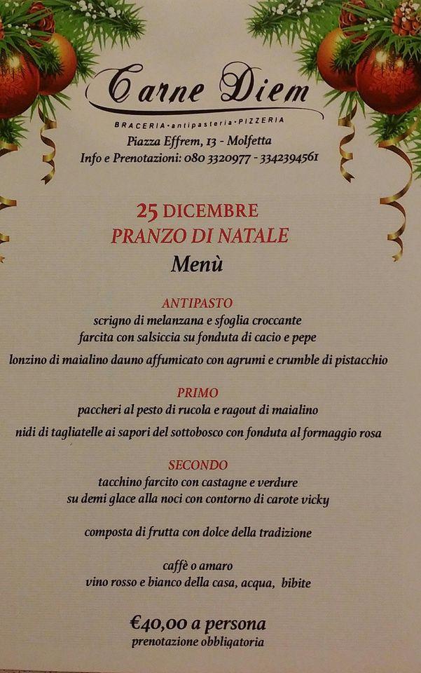 Menu di Carne Diem 