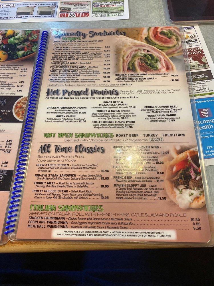 Menu at Crystal Diner restaurant, Toms River, 2 NJ37