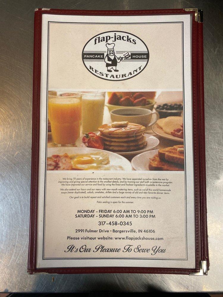 Menu at FlapJack's Pancake House restaurant, Bargersville