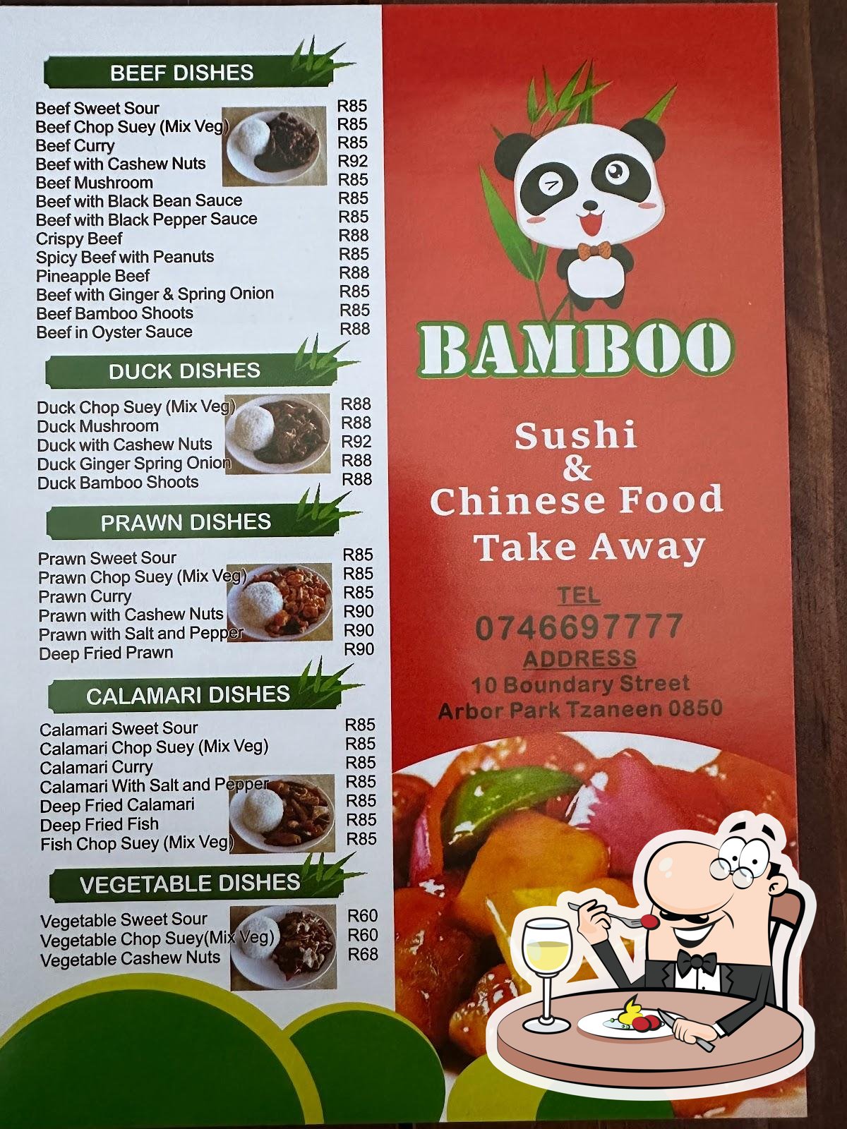 Bamboo Sushi & Chinese Food, Tzaneen - Restaurant menu, prices and reviews