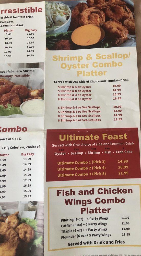 Menu at Seafood Kitchen Halal restaurant, Virginia Beach, 329 Kellam Rd