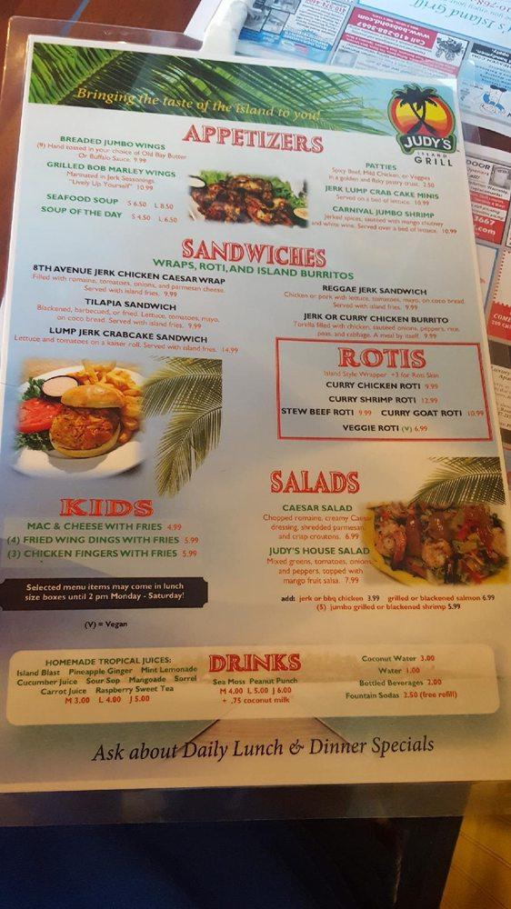 Menu at Judy's Island Grill II pub & bar, Glen Burnie, 800 Crain Hwy N