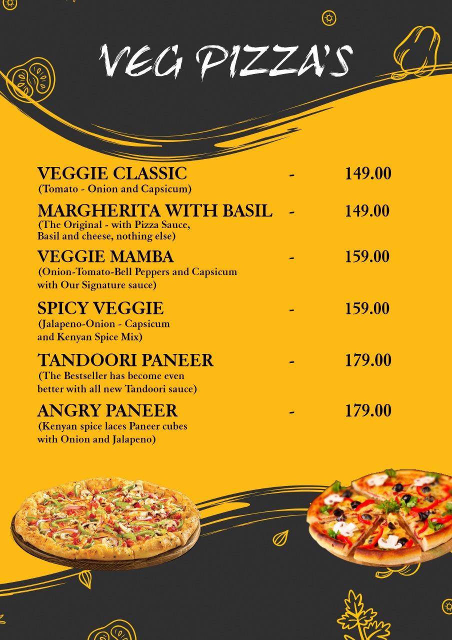 Menu at Fire House, Chirala