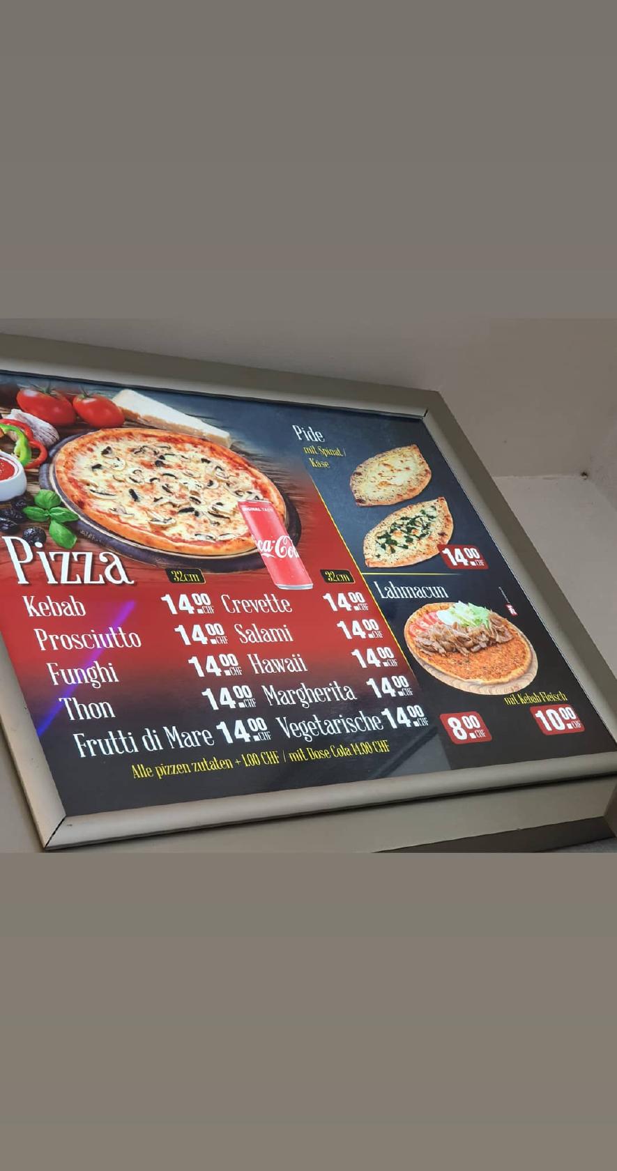 Menu au Kebab La Villa Tacos, Bienne, Unionsgasse 20