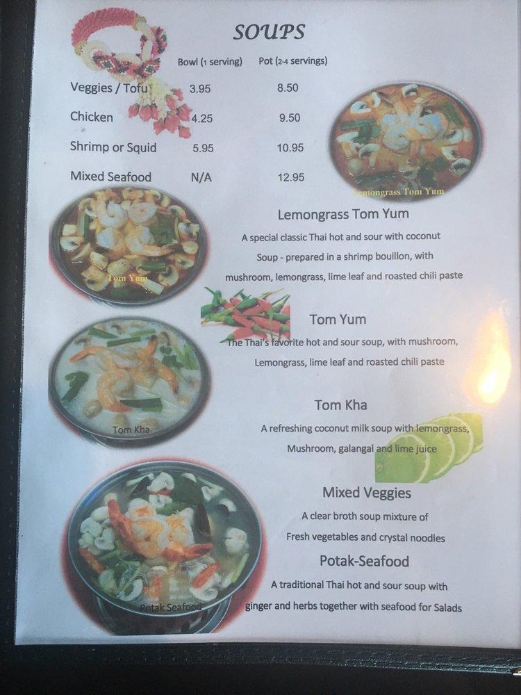 Menu at Lemongrass Seafood Bar & Grill Thai Cuisine, Moss Landing