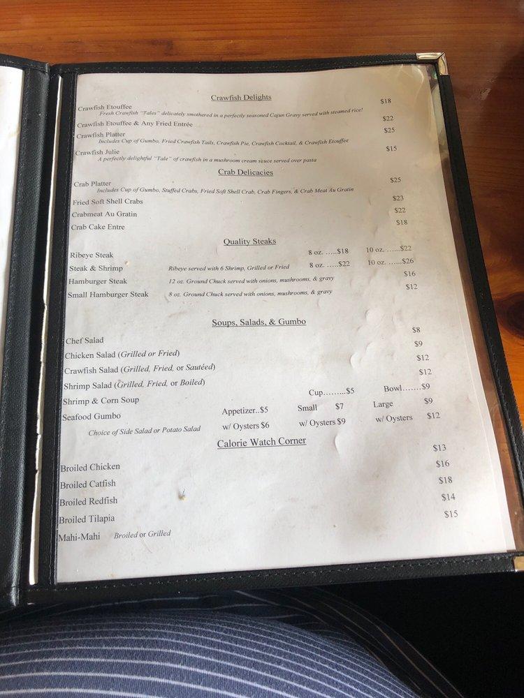 Menu at Cajun Tales Seafood restaurant, Welsh