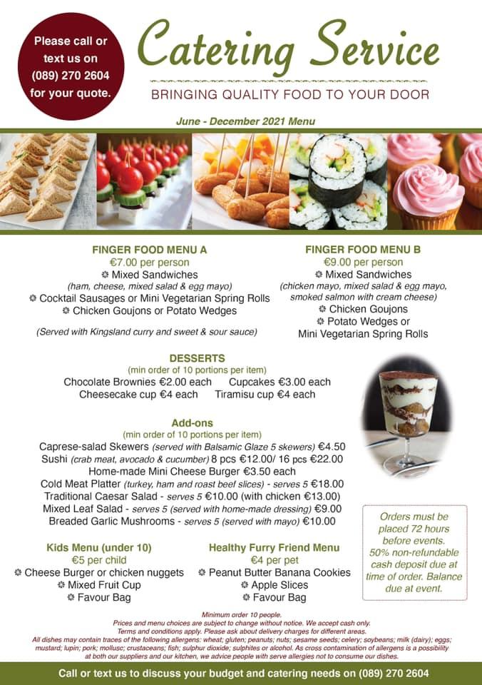 Menu at Kingsland Chinese Restaurant, Kildare