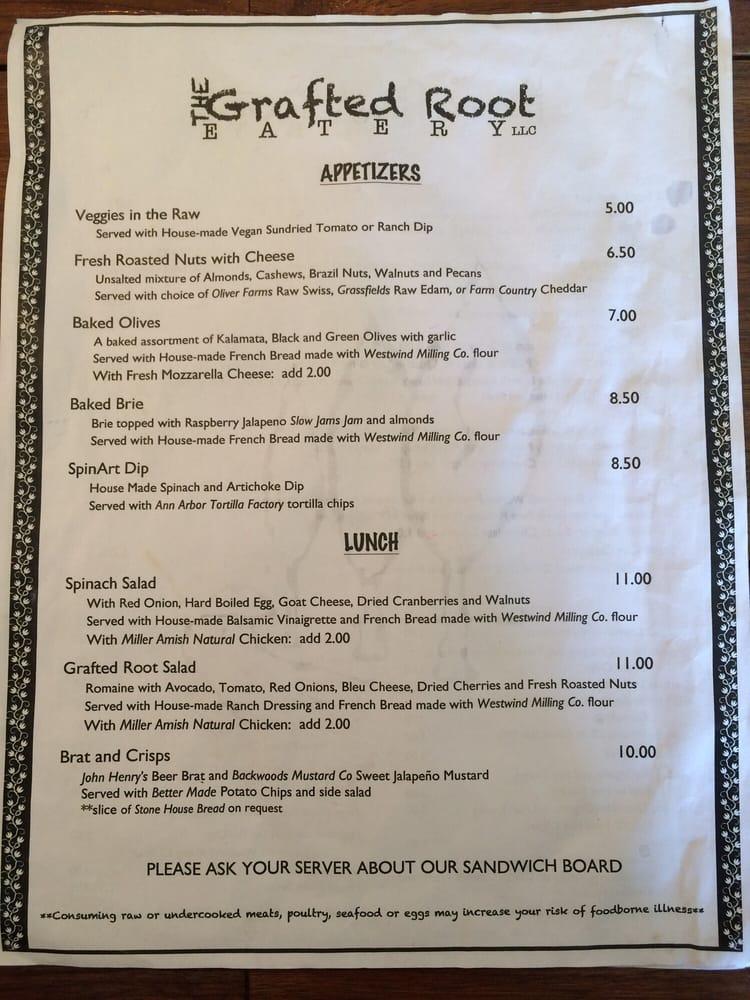 Menu At The Grafted Root Eatery Pub Bar Grand Blanc   R3af The Grafted Root Eatery Menu 2022 09 2 