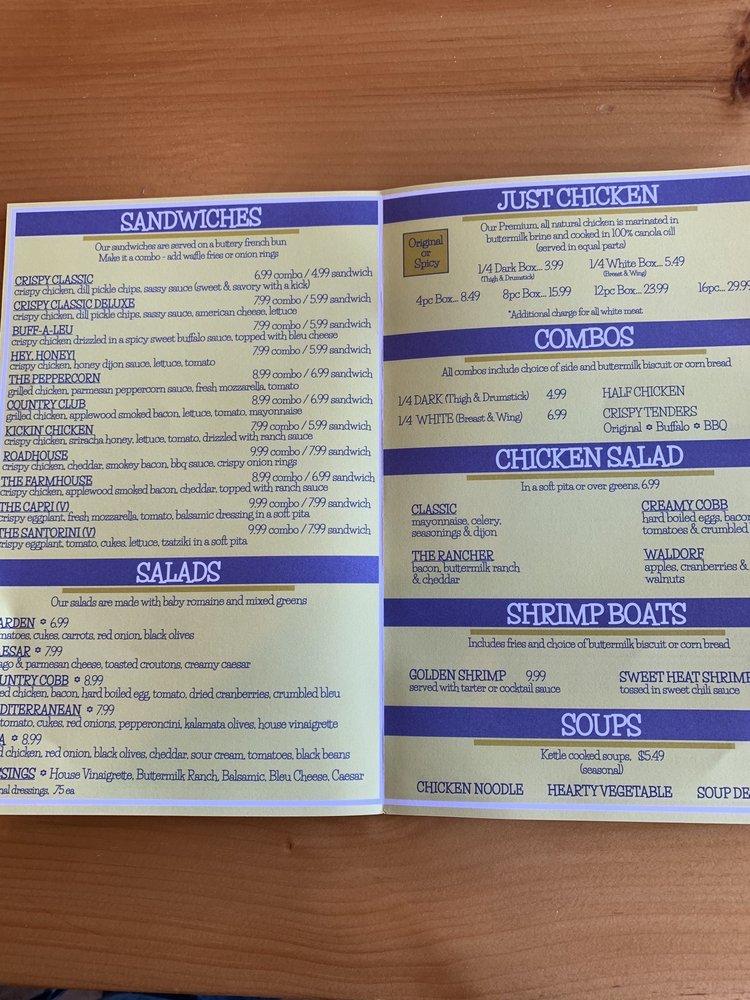 Menu at Buttermilk's Chicken restaurant, East Islip