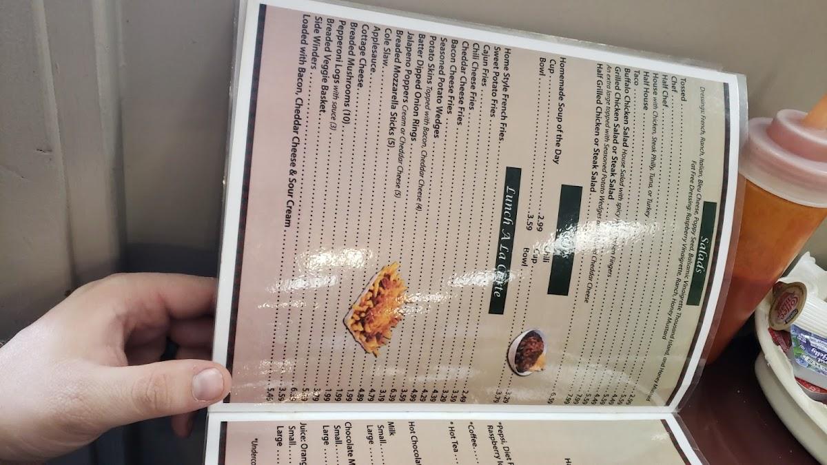 Menu at Mugs Restaurant, Jefferson