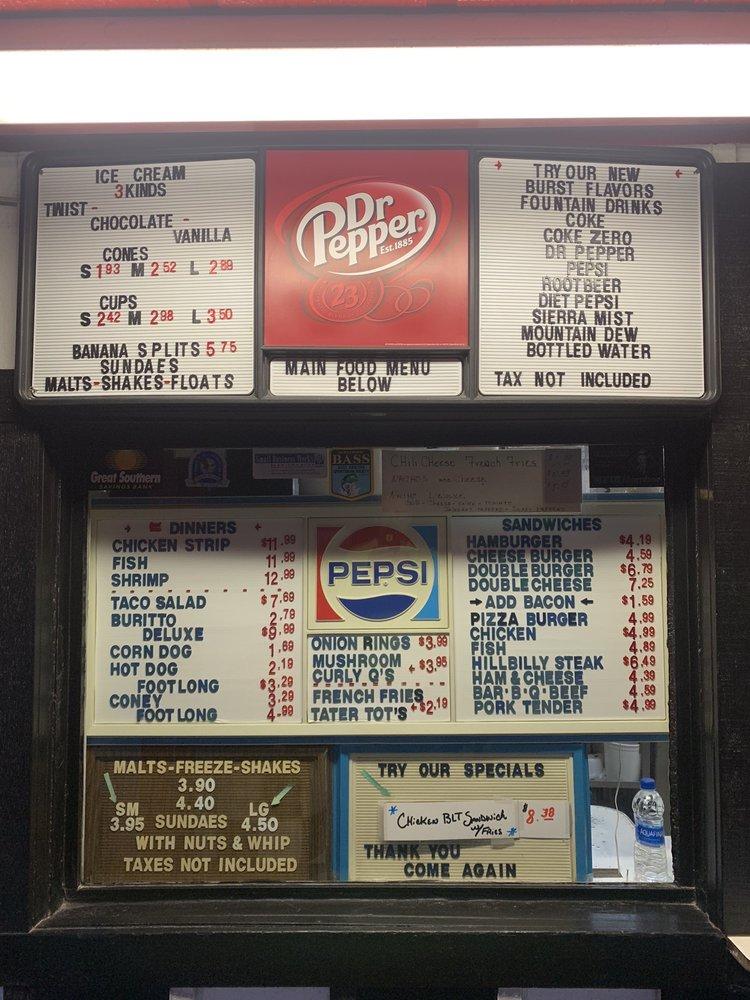 Menu at Pop's Dari Dell restaurant, Reeds Spring