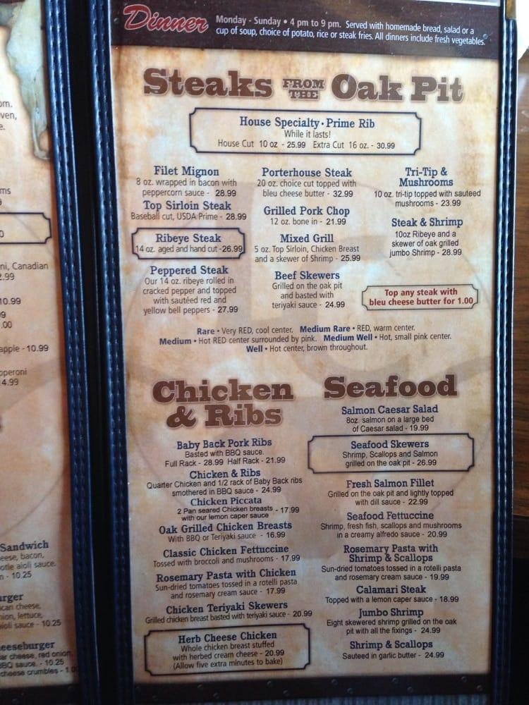 Menu at Loading Chute Restaurant and Barn, Creston