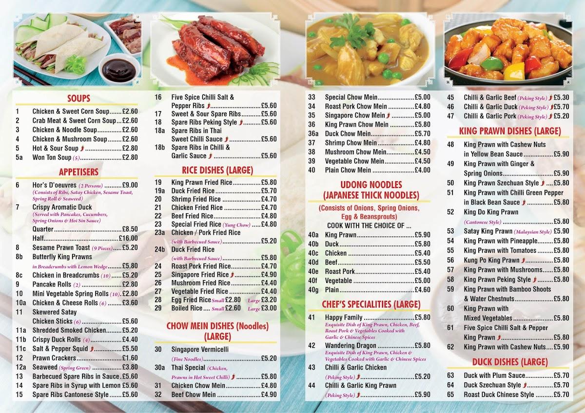 Menu at Golden Palace fast food, High Wycombe, 11 Mentmore Rd