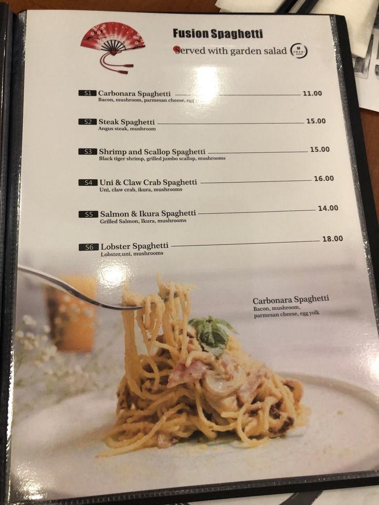 Menu at Umami House 鲜味屋 restaurant, Toronto