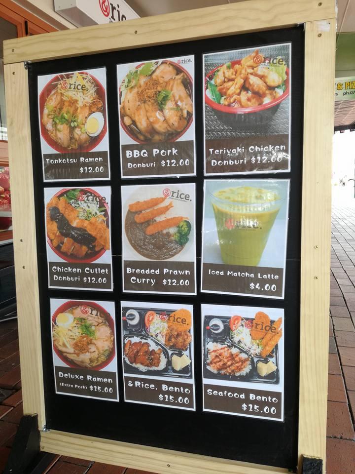 Menu at And Rice Japanese Kitchen restaurant, Rotorua