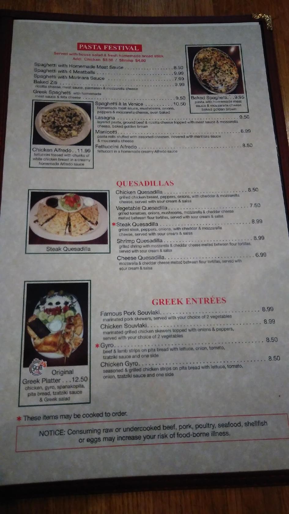 Menu at WALLBURG GRILL & PIZZERIA, WinstonSalem