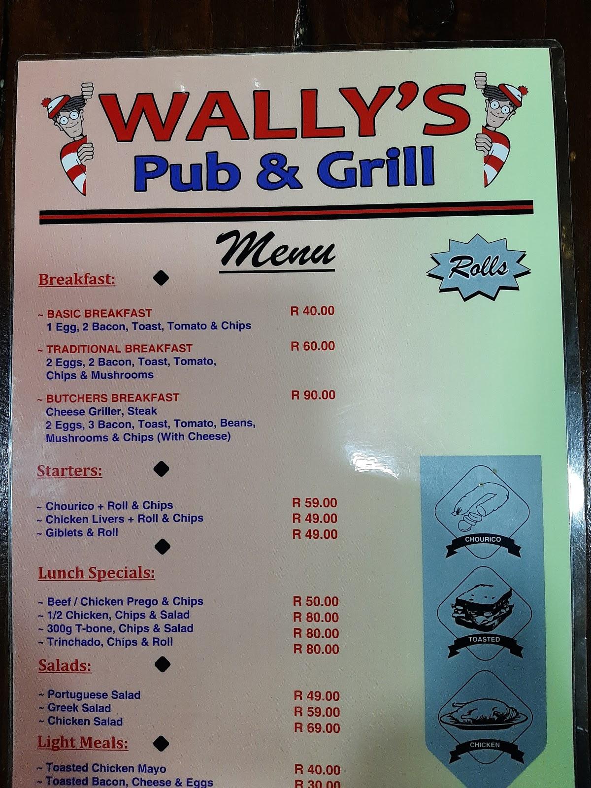 Menu At Wally S Pub Grill New Redruth   R3b5 Wallys Pub And Grill Menu 