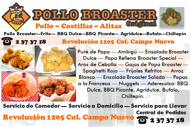 Menu at Las Choapas Pollo Broaster Original restaurant, Las Choapas