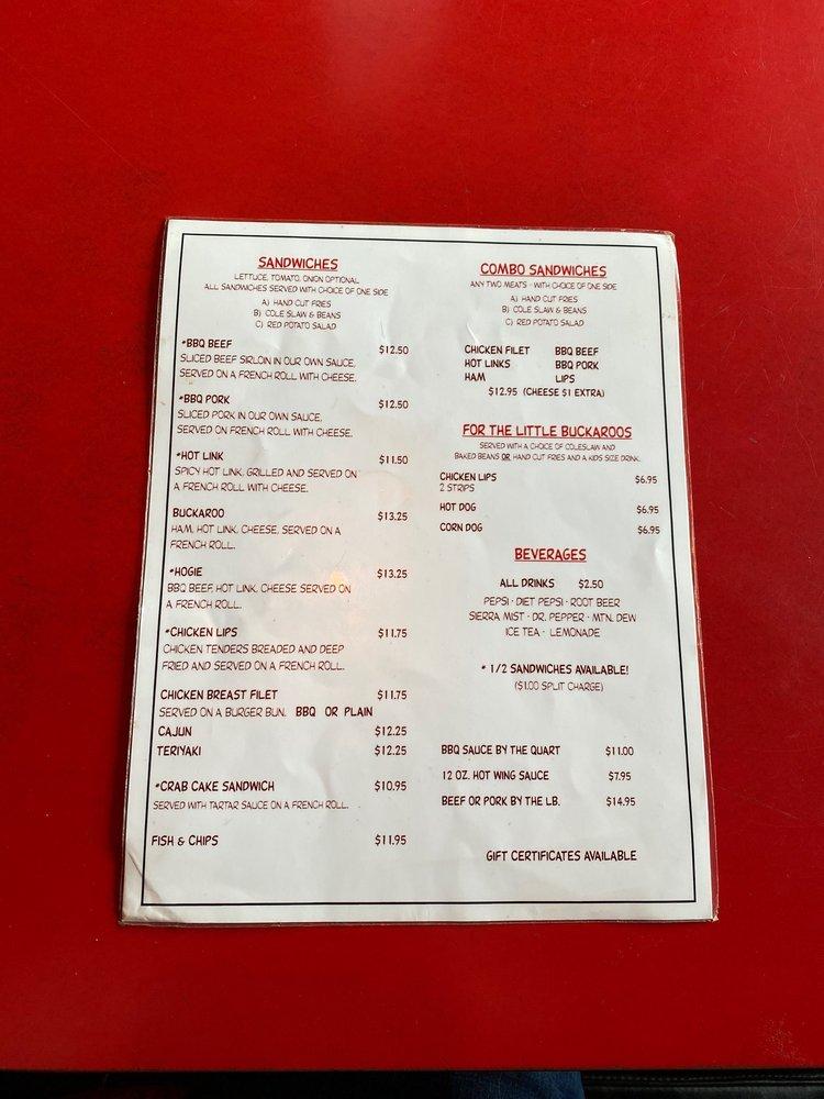 Menu at Double Z Bar & BBQ, Steamboat Springs