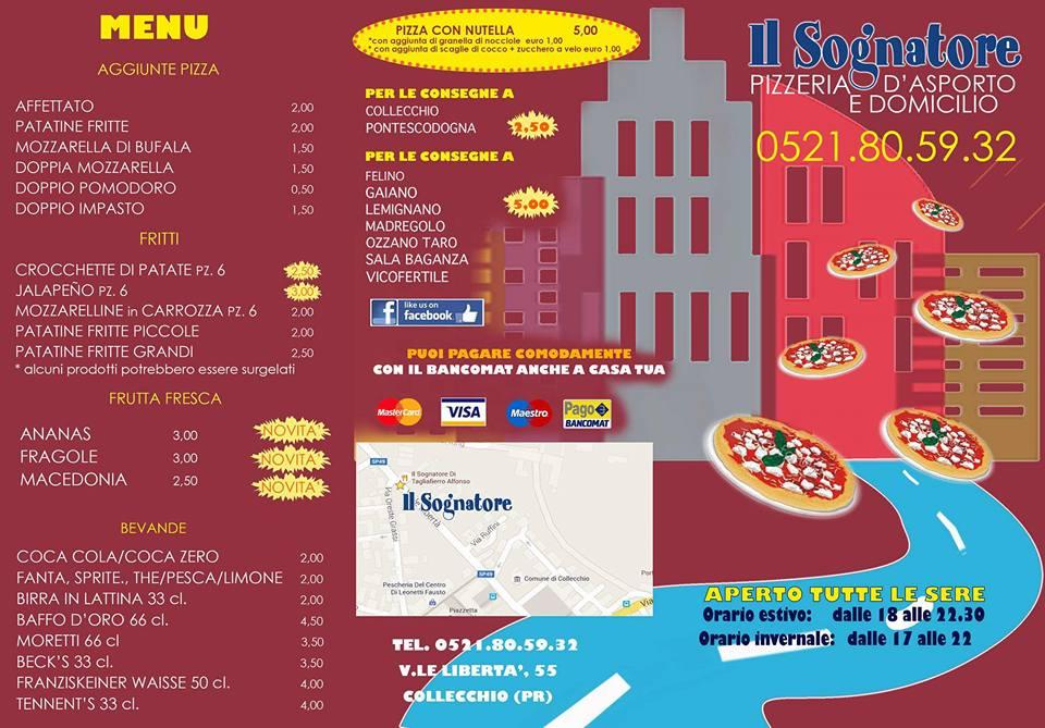 Menu di Il Sognatore Collecchio 