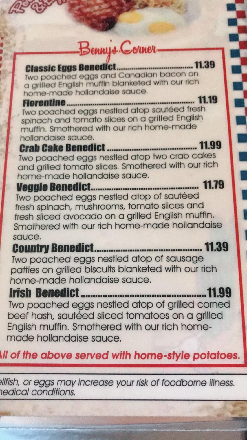 Menu at Flappy Jack's Pancake House restaurant, Glendora