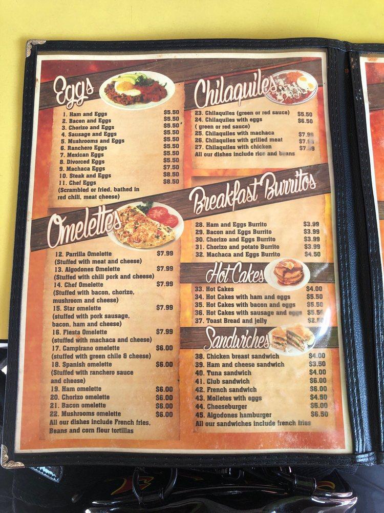 Menu at La Parrilla Restaurant Bar, Los Algodones