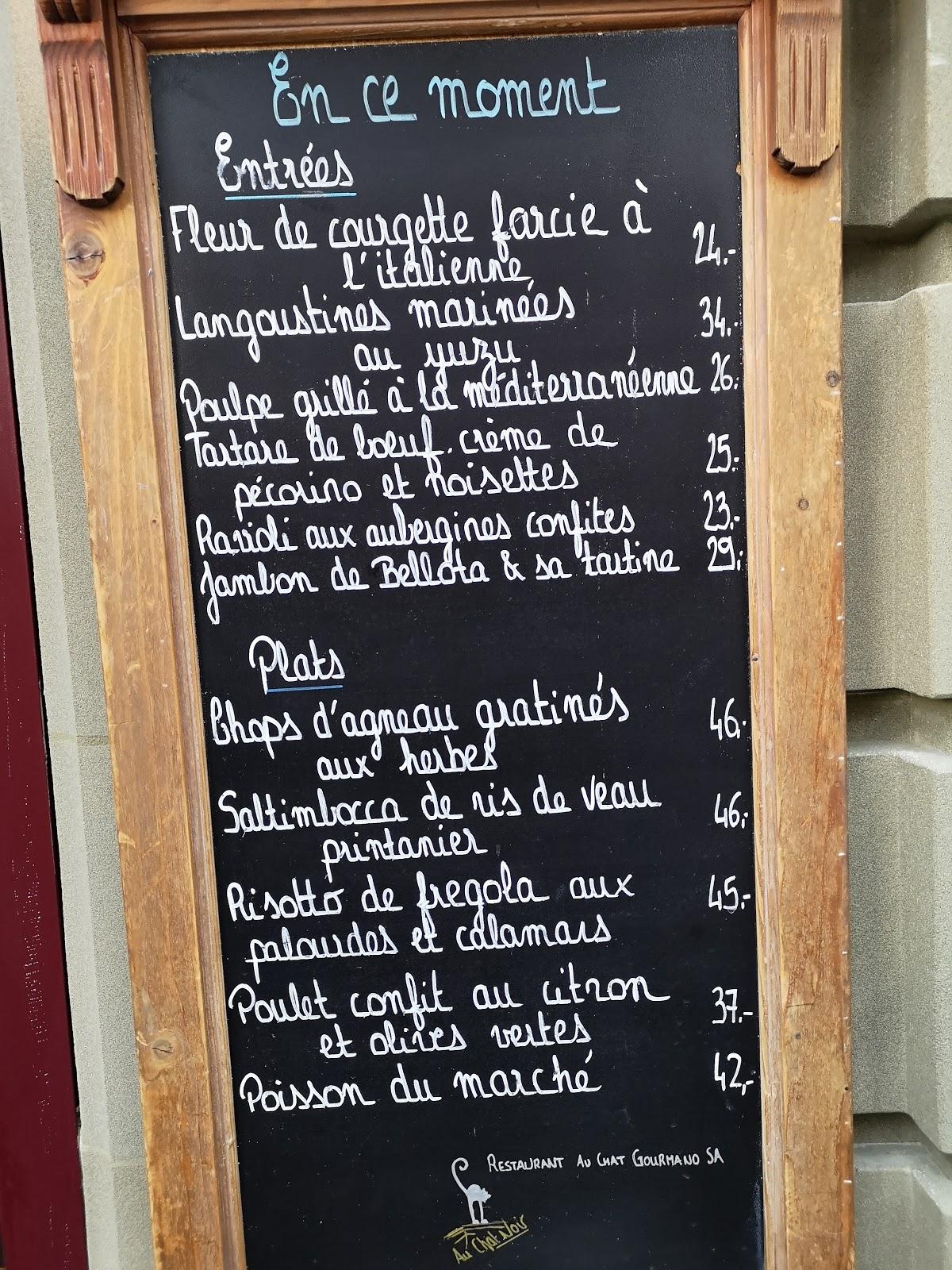 chat noir lausanne menu