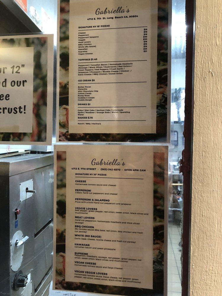 Gabriella S Pizza In Long Beach Restaurant Menu And Reviews