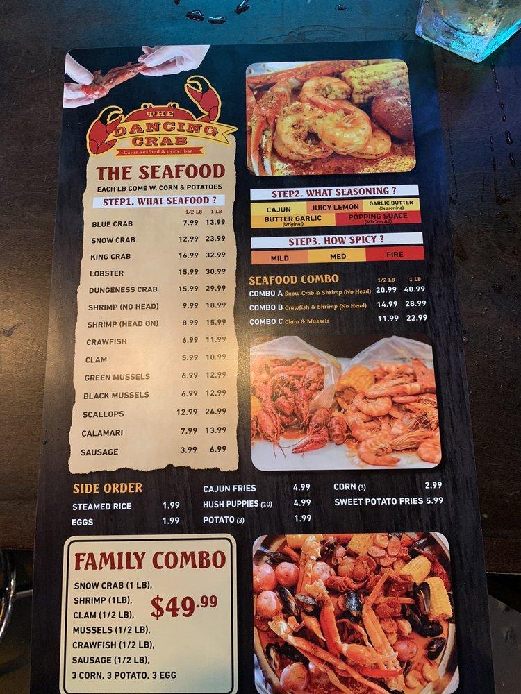 Menu at The Dancing Crab pub & bar, Altamonte Springs