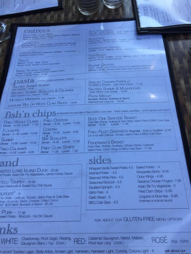 Menu at Buoy One - Riverhead restaurant, Riverhead, W Main St