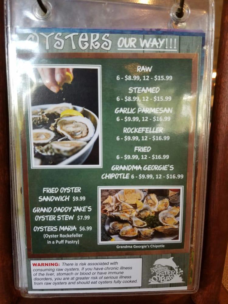 Menu at Anna Maria Oyster Bar Ellenton, Ellenton, 51st Ave E