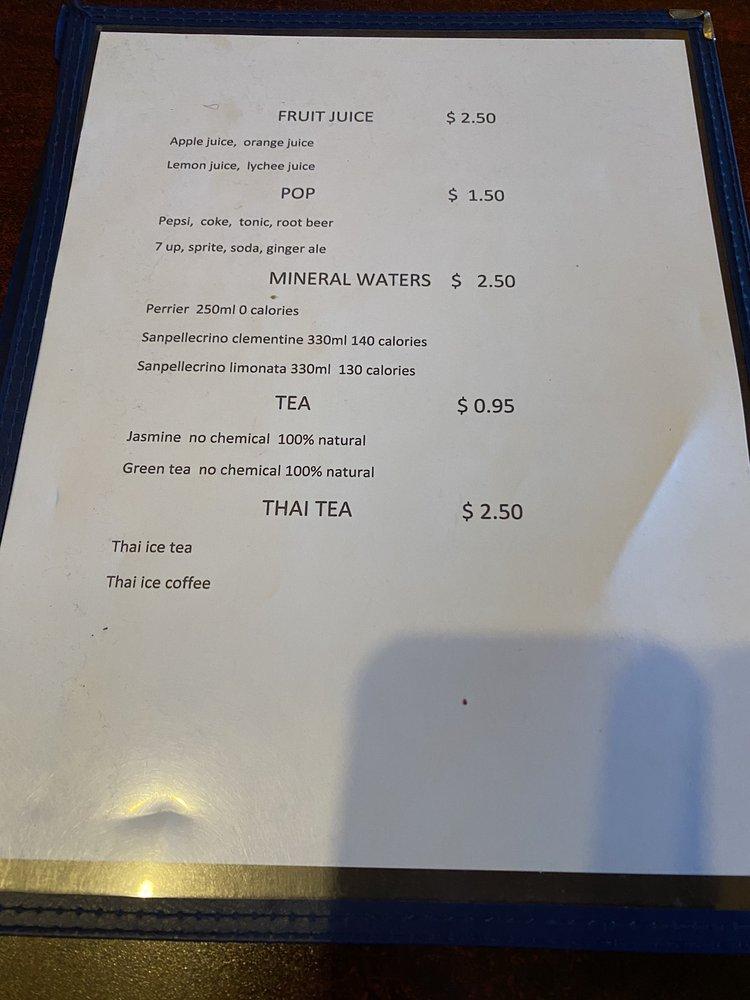Menu at Coconut Thai Restaurant (Chilliwack), Chilliwack