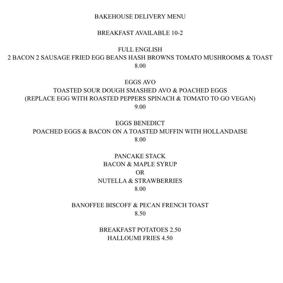 Menu at The Bake House pub & bar, Runcorn