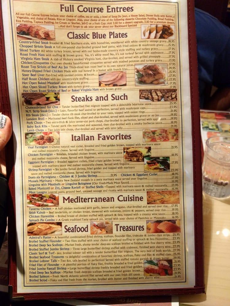 Menu at The Edison Diner restaurant, Edison