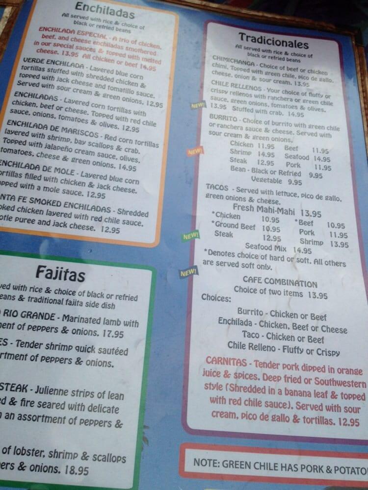 Menu at Blue Coyote Grill pub & bar, Palm Springs, 445 N Palm Canyon Dr