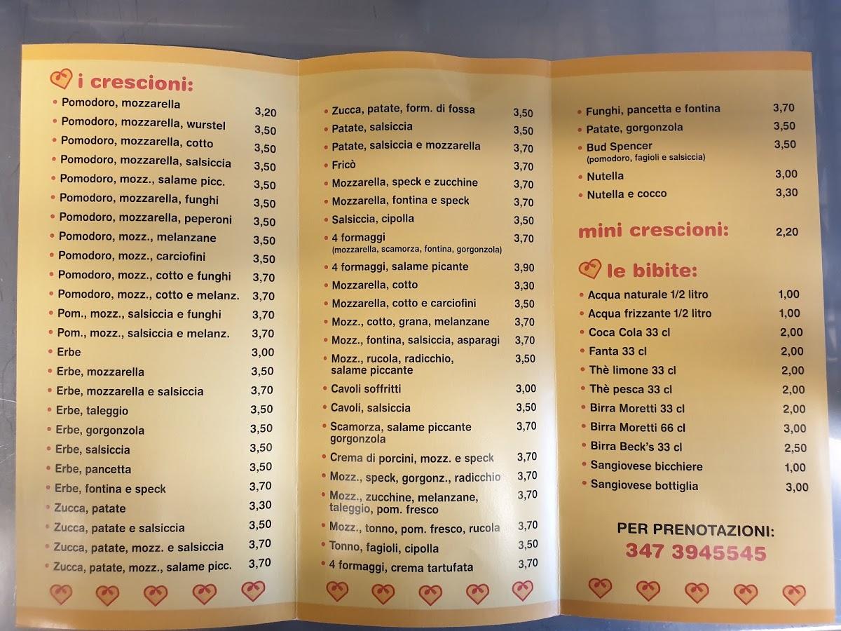 Menu At Piadina Di Calabrina Restaurant Cesena