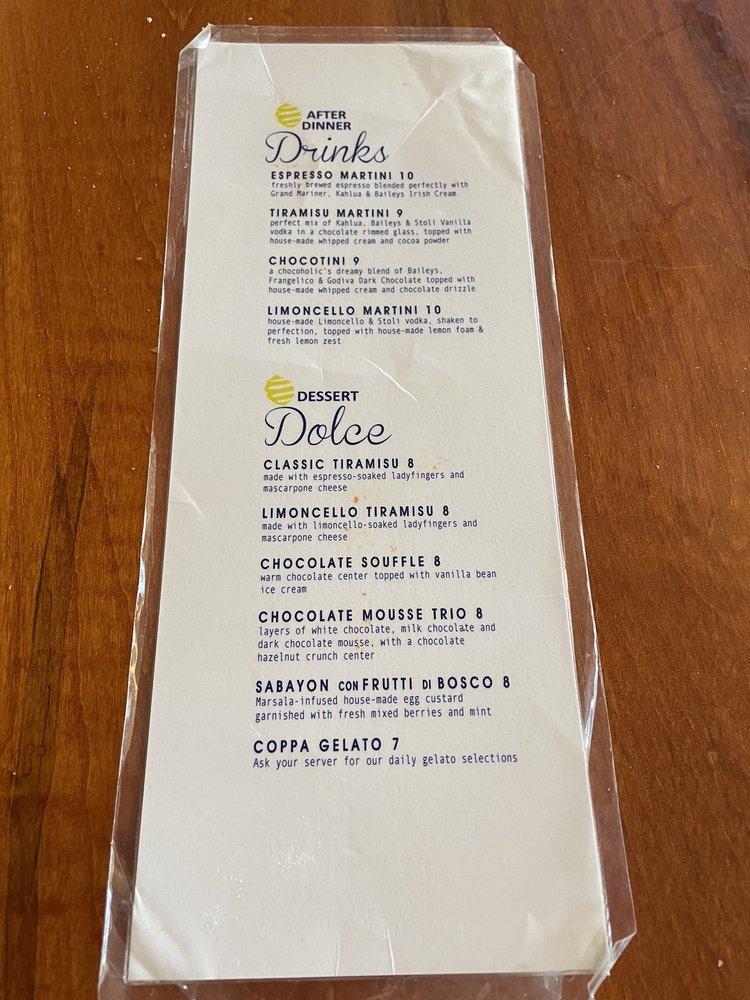 Menu at Limoncello Restaurant and Wine Bar, Saint Michaels