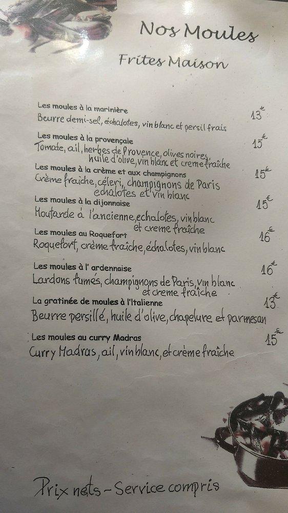 Menu At Le Volcan Restaurant Paris