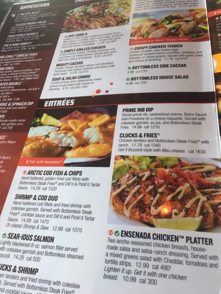 Menu at Red Robin Gourmet Burgers and Brews pub & bar, Dubuque