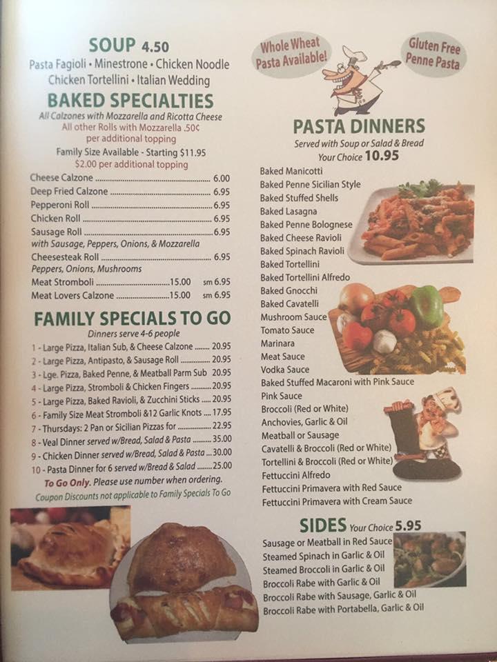 Menu at Pizza Express Mt. Arlington pizzeria, Mount Arlington