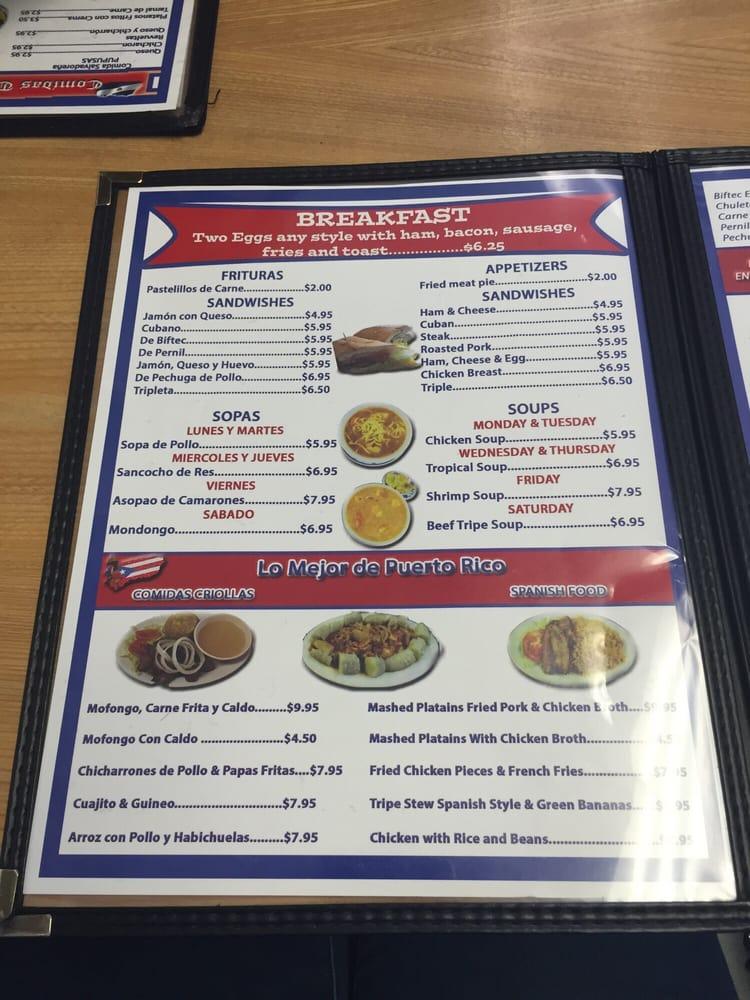 Menu at Kissimmee Bakery, Kissimmee