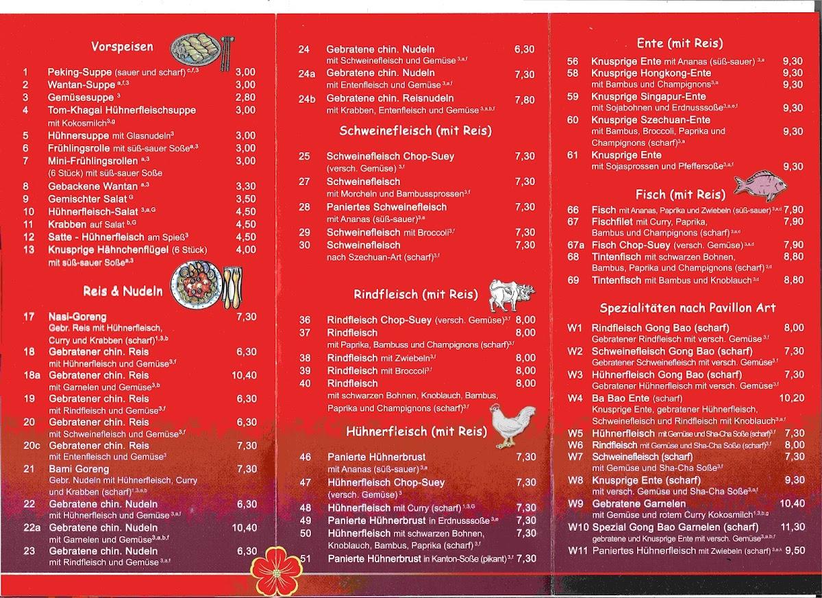 Restaurant Imbiss In Der Nähe Speisekarte von China Imbiss Pavillon restaurant, Dreieich