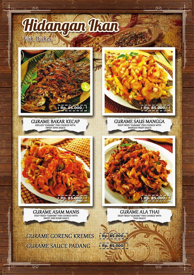 Menu at Kuring Taman Palem Cafe & Resto, Padang